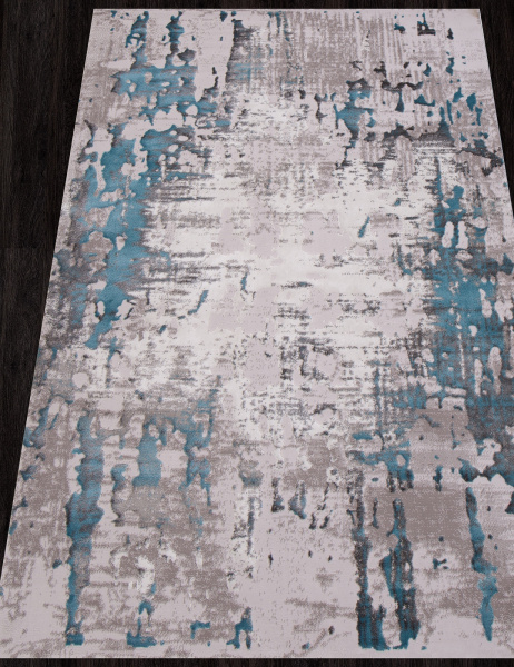 Российский прямоугольный ковёр 0101TA GREY / L.BLUE