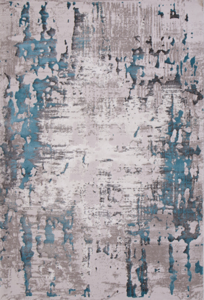 Российский прямоугольный ковёр 0101TA GREY / L.BLUE