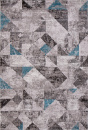 Российский прямоугольный ковёр 01459A C.POLY GREY / L.BLUE