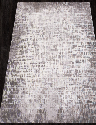 Российский прямоугольный ковёр 01606C C.POLY L.GREY / WHITE