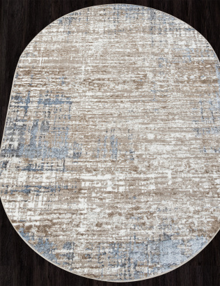 Российский овальный ковёр 01629A L.BLUE / BEIGE