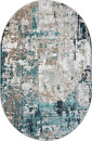 Российский овальный ковёр 01632A GREY / TURQUOISE