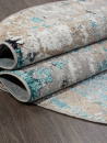 Российский овальный ковёр 01632A GREY / TURQUOISE
