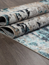 Российский прямоугольный ковёр 01632A GREY / TURQUOISE