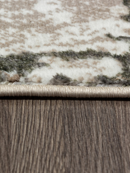 Российский овальный ковёр 01632A L.GREEN / BEIGE