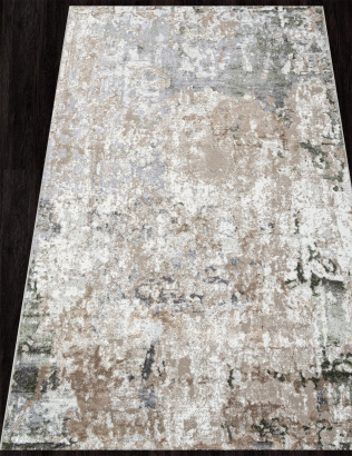 Российский прямоугольный ковёр 01632A L.GREEN / BEIGE