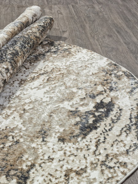 Российский овальный ковёр 02463A BEIGE / BEIGE