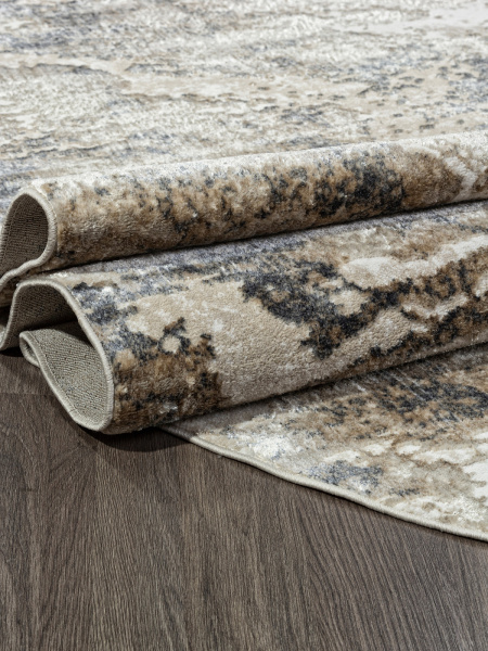 Российский овальный ковёр 02463A BEIGE / BEIGE
