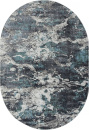 Российский овальный ковёр 02463H BLUE / GREY