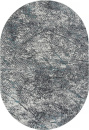 Российский овальный ковёр 02474H BLUE / GREY
