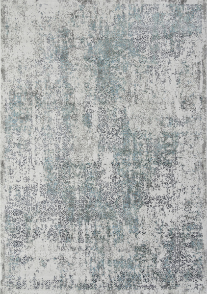 Российский прямоугольный ковёр 02475F BLUE / GREY