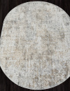 Российский овальный ковёр 02475H DK.BEIGE / GREY
