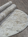 Российский овальный ковёр 02475H DK.BEIGE / GREY