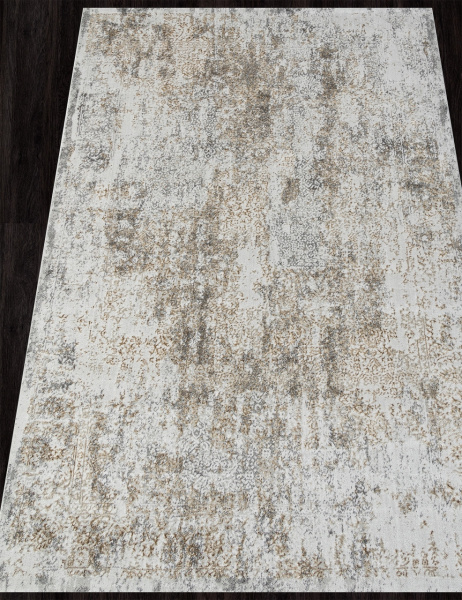 Российский прямоугольный ковёр 02475H DK.BEIGE / GREY