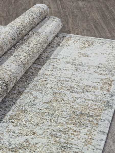 Российский прямоугольный ковёр 02475H DK.BEIGE / GREY