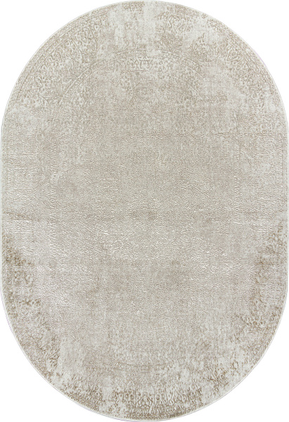 Российский овальный ковёр 02477F BEIGE / GOLF