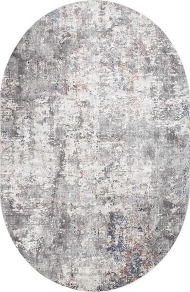 Российский овальный ковёр 02945A BLUE / BEIGE