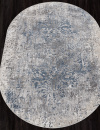 Российский овальный ковёр 02946B BLUE / BEIGE