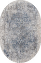 Российский овальный ковёр 02946B BLUE / BEIGE