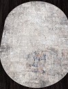 Российский овальный ковёр 02950A BLUE / BEIGE
