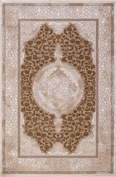 Российский прямоугольный ковёр 03014B BROWN / BROWN