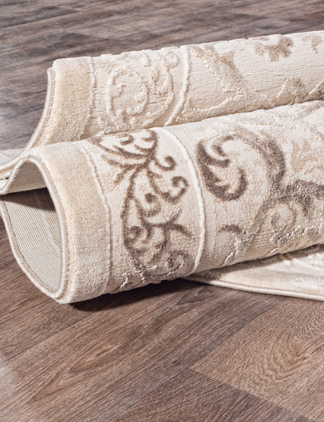 Российский овальный ковёр 03701A BROWN / BROWN