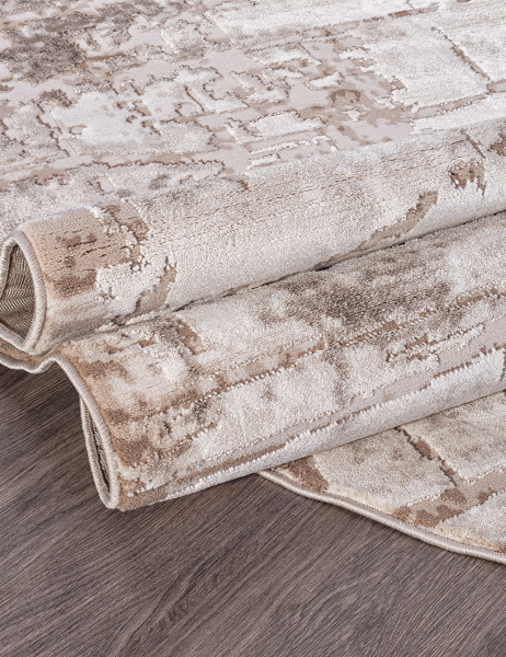 Российский овальный ковёр 03705A BROWN / BROWN