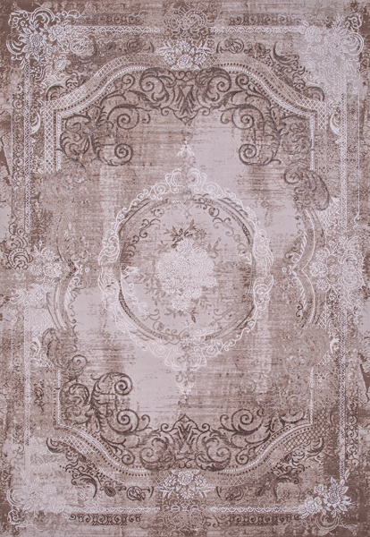 Российский прямоугольный ковёр 03707A BROWN / BROWN
