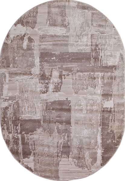 Российский круглый ковёр 03710A BROWN / BROWN