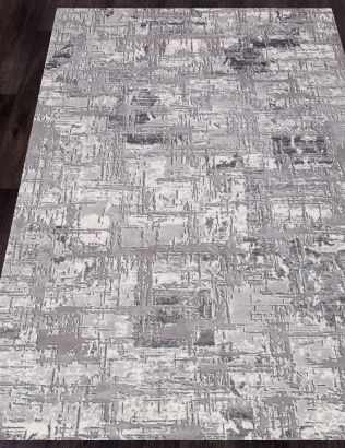 Российский прямоугольный ковёр 03724G GREY / GREY