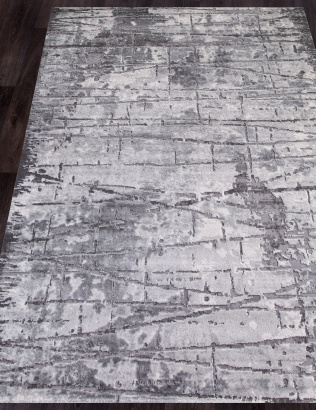 Российский прямоугольный ковёр 03752A GREY / GREY
