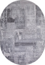 Российский овальный ковёр 03758A GREY / GREY