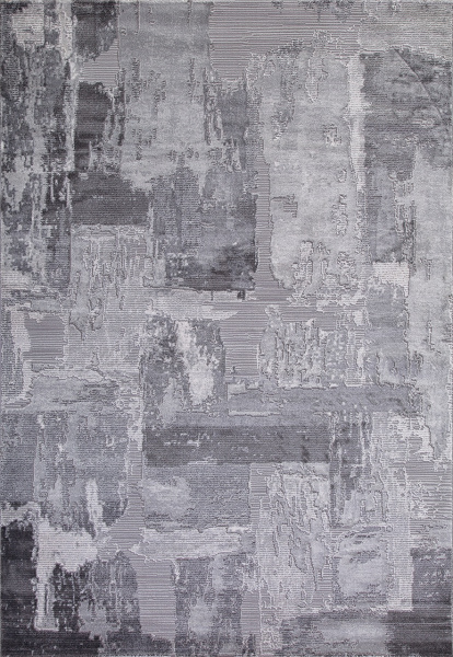 Российский прямоугольный ковёр 03758A GREY / GREY