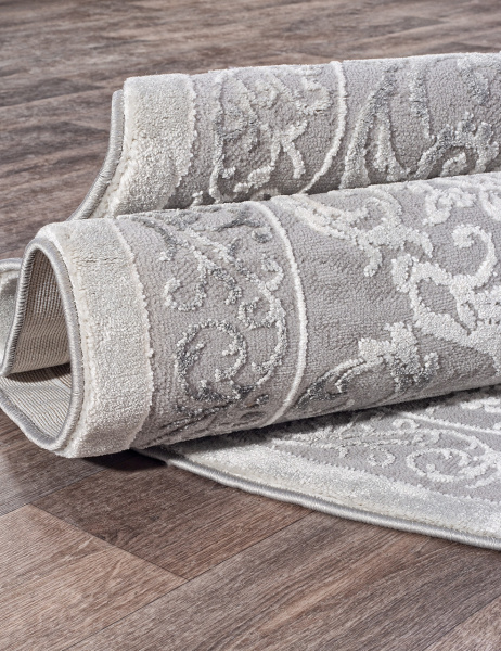 Российский овальный ковёр 03760A GREY / GREY