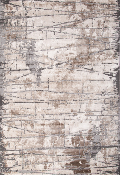 Российский прямоугольный ковёр 03802A GREY / BROWN