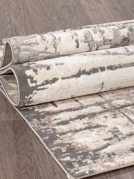 Российский прямоугольный ковёр 03802A GREY / BROWN