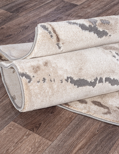 Российский овальный ковёр 03819A GREY / BROWN