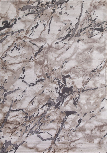 Российский прямоугольный ковёр 03819A GREY / BROWN