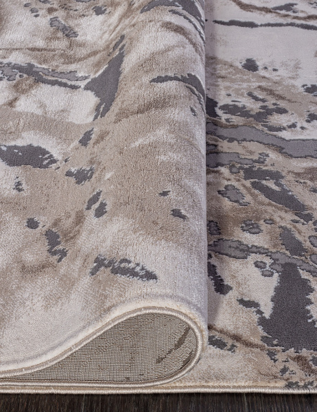 Российский прямоугольный ковёр 03819A GREY / BROWN