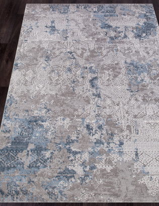 Российский прямоугольный ковёр 03851A BLUE / BLUE