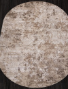 Российский овальный ковёр 03851B BROWN / BROWN