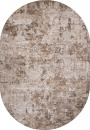 Российский овальный ковёр 03851B BROWN / BROWN