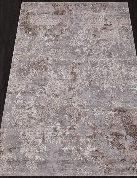 Российский прямоугольный ковёр 03851C GREY / BROWN