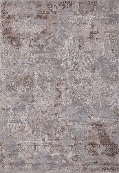 Российский прямоугольный ковёр 03851C GREY / BROWN