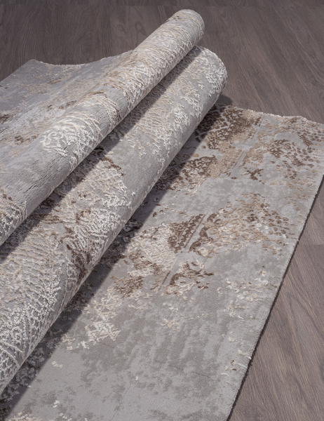 Российский прямоугольный ковёр 03851C GREY / BROWN