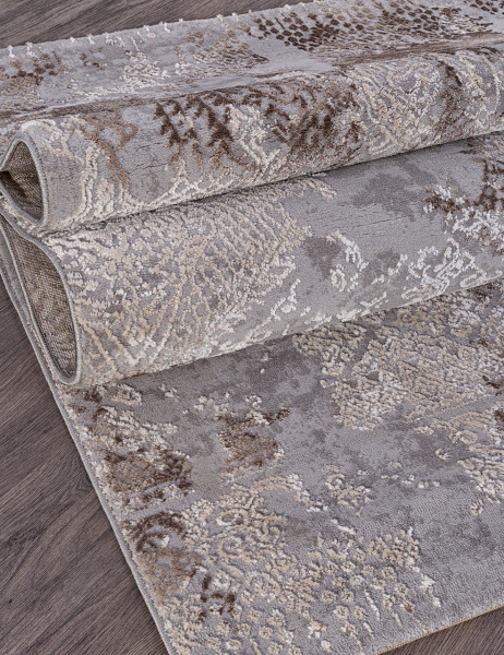 Российский прямоугольный ковёр 03851C GREY / BROWN