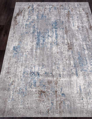 Российский прямоугольный ковёр 03856A BLUE / BLUE