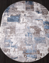 Российский овальный ковёр 03857A BLUE / BLUE