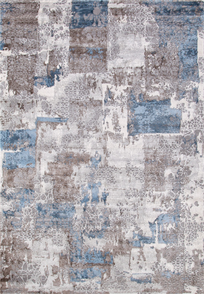 Российский прямоугольный ковёр 03857A BLUE / BLUE