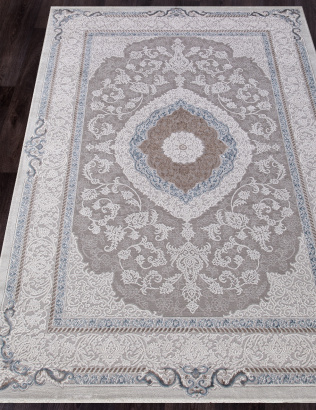 Российский прямоугольный ковёр 03874A BLUE / BLUE